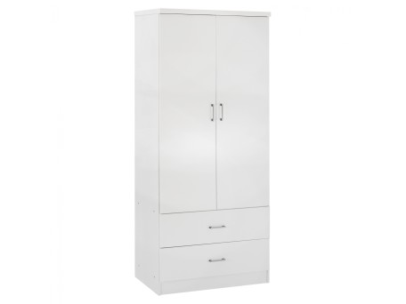 ΝΤΟΥΛΑΠΑ 2ΦΥΛΛΗ REINA ME 2 ΣΥΡΤΑΡΙΑ HM338.05 ΛΕΥΚΗ 80Χ42,5Χ180,5Υ εκ.