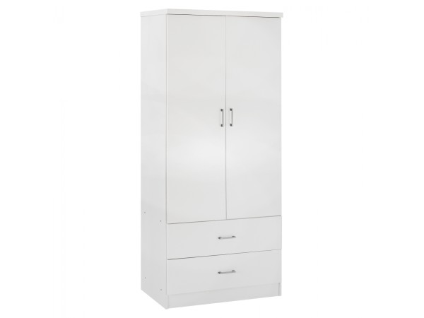 ΝΤΟΥΛΑΠΑ 2ΦΥΛΛΗ REINA ME 2 ΣΥΡΤΑΡΙΑ HM338.05 ΛΕΥΚΗ 80Χ42,5Χ180,5Υ εκ.