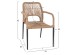 ΠΟΛΥΘΡΟΝΑ ΑΛΟΥΜΙΝΙΟΥ NOJO HM5771.02 ΓΚΡΙ ΜΕ P.E.TWIST RATTAN ΜΠΕΖ 55x63x82Y εκ.
