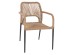 ΠΟΛΥΘΡΟΝΑ ΑΛΟΥΜΙΝΙΟΥ NOJO HM5771.02 ΓΚΡΙ ΜΕ P.E.TWIST RATTAN ΜΠΕΖ 55x63x82Y εκ.