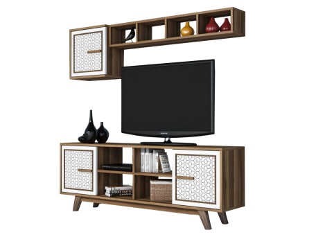 ΣΥΝΘΕΣΗ ΤΗΛΕΟΡΑΣΗΣ HM9513.03 ΜΕΛΑΜΙΝΗΣ ΣΕ ΚΑΡΥΔΙ KAI ΛΕΥΚΟ 160x35x56.2Yεκ.