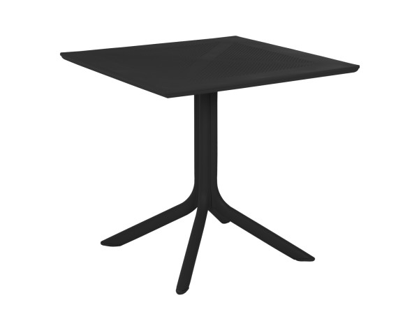 ΤΡΑΠΕΖΙ ΠΟΛΥΠΡΟΠΥΛΕΝΙΟΥ ΤΕΤΡΑΓΩΝΟ LUNAR HM5930.12 ΜΑΥΡΟ 80x80x75Yεκ.