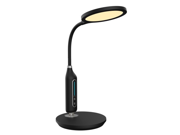 ΦΩΤΙΣΤΙΚΟ ΓΡΑΦΕΙΟΥ LED BLAIN HM4460.02 ΜΑΥΡΟ ABS & ΣΙΛΙΚΟΝΗ Φ18,5x40,7Υ εκ.