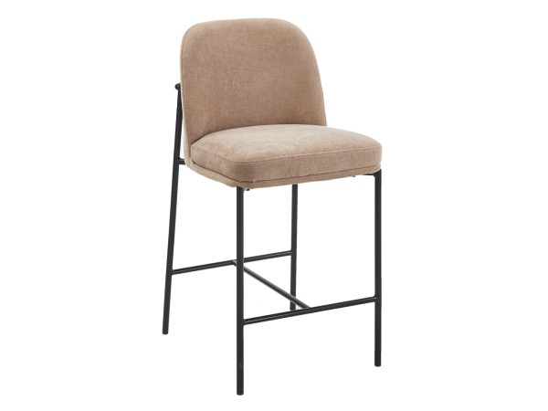 ΣΚΑΜΠΟ ΜΠΑΡ ΜΕΣ.ΥΨΟΥΣ MANIDO HM18427.02 TAUPE ΥΦΑΣΜΑ-ΜΕΤΑΛ.ΜΑΥΡΟΣ ΣΚΕΛΕΤΟΣ 47x54x94Υεκ