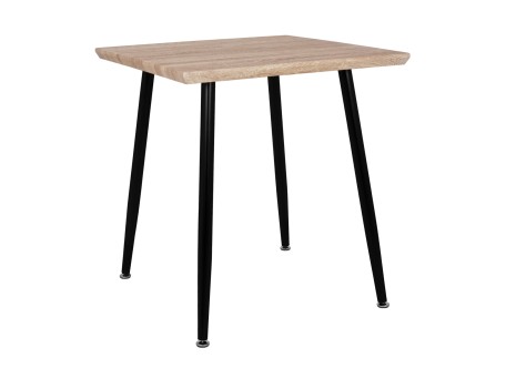 ΤΡΑΠΕΖΙ ΤΡΑΠΕΖΑΡΙΑΣ PALOMA HM8335.01, 70Χ70X76.5, SONOMA, ΜΑΥΡΑ ΠΟΔΙΑ