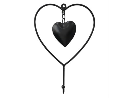 ΔΙΑΚΟΣΜΗΤΙΚΟ ΤΟΙΧΟΥ ΜΕΤΑΛΛΙΚΟ ΜΑΥΡΗ ΚΑΡΔΙΑ HM7563 18.4x4.4x26.7 εκ.