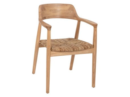 ΠΟΛΥΘΡΟΝΑ KINGSLEY HM9634.01 ΞΥΛΟ SUNGKAI & ΨΑΘΑ ΣΕ ΦΥΣΙΚΟ ΧΡΩΜΑ 57,5x54x80Yεκ.