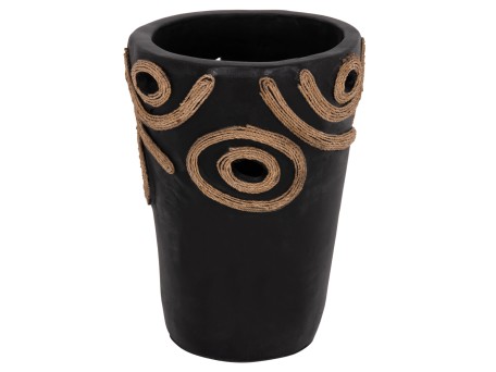 ΕΠΙΤΡΑΠΕΖΙΟ ΔΙΑΚΟΣΜΗΤΙΚΟ ΒΑΖΟ DEAN HM4677.01S ΤΕΡΑΚΟΤΑ ΣΕ ΜΑΥΡΟ--Φ19x25Υεκ.