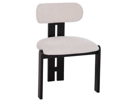 ΚΑΡΕΚΛΑ ΤΡΑΠΕΖΑΡΙΑΣ KARVO HM18252.02 ΕΚΡΟΥ ΥΦΑΣΜΑ--ΞΥΛΟ ΣΕ ΜΑΥΡΟ 57x50x78,5Υεκ.