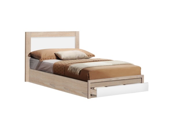 ΚΡΕΒΑΤΙ MELANY HM346 ΜΕ 1ΣΥΡΤΑΡΙ SONAMA-ΛΕΥΚΟ 90Χ190