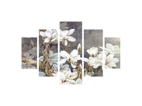 ΠΕΝΤΑΠΤΥΧΟΣ ΠΙΝΑΚΑΣ MDF MAGNOLIA KOBUS HM7207.01 82X56x0,3 εκ.