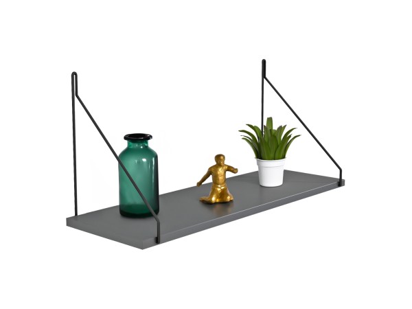 ΡΑΦΙ ΤΟΙΧΟΥ AGILAN ΜΕΛΑΜΙΝΗΣ HM9183.20 ΓΚΡΙ 72x20x27Y εκ.