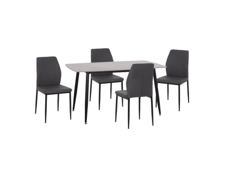 ΣΕΤ ΤΡΑΠΕΖΑΡΙΑΣ 5ΤΜΧ RAVEN HM10743 ΚΕΡΑΜΙΚΟ TOP ΓΚΡΙ ΜΑΡΜΑΡΟ--ΓΚΡΙ ΥΦΑΣΜΑ