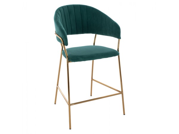 ΣΚΑΜΠΟ ΜΕΣΑΙΟΥ ΥΨΟΥΣ HM8734.03 THEODORE ΒΕΛΟΥΔΟ ΚΥΠΑΡΙΣΣΙ ΕΠΙΧΡΥΣΟ ΣΚΕΛΕΤΟ 60x55x100Y εκ.