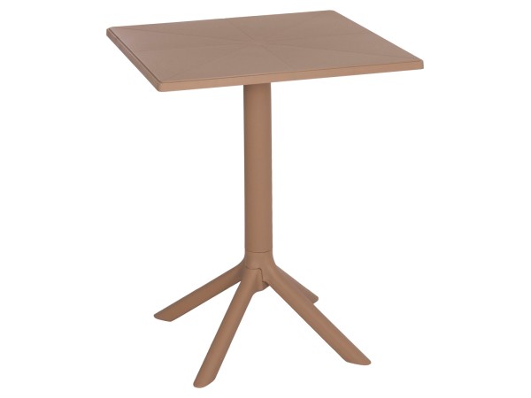 ΤΡΑΠΕΖΙ ΠΟΛΥΠΡΟΠΥΛΕΝΙΟΥ ΤΕΤΡΑΓΩΝΟ TERRIN HM6125.14 ΚΑΠΟΥΤΣΙΝΟ 60x60x75Υεκ.