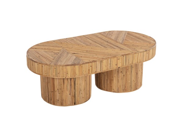 ΤΡΑΠΕΖΙ ΣΑΛΟΝΙΟΥ GATSBY ΟΒΑΛ TOP HM9870 RATTAN ΧΡΩΜΑ ΦΥΣΙΚΟ 110x59x39Υεκ.