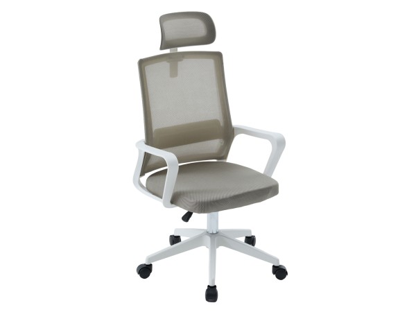 ΚΑΡΕΚΛΑ ΓΡΑΦΕΙΟΥ VELOCITY HM1229.02 ΛΕΥΚΟ PP--ΑΝΟΙΧΤΟ ΓΚΡΙ MESH 61x62x123Υεκ