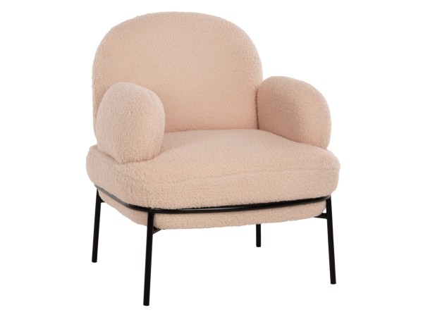 ΠΟΛΥΘΡΟΝΑ AGNES HM9525.20 ΕΚΡΟΥ ΜΠΟΥΚΛΕ-ΜΑΥΡΑ ΜΕΤΑΛΛΙΚΑ ΠΟΔΙΑ 74x71x83Υεκ.