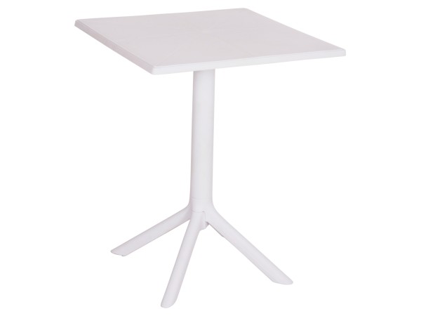 ΤΡΑΠΕΖΙ ΠΟΛΥΠΡΟΠΥΛΕΝΙΟΥ ΤΕΤΡΑΓΩΝΟ TERRIN HM6125.11 ΛΕΥΚΟ 60x60x75Υεκ.