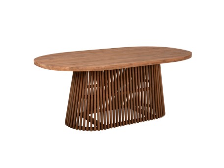 ΤΡΑΠΕΖΙ ΤΡΑΠΕΖΑΡΙΑΣ REMIK HM9835 RECYCLED ΤΕΑΚ ΣΕ ΦΥΣΙΚΟ 100x200x75,5Yεκ. TOP 4εκ.