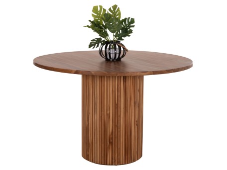 ΤΡΑΠΕΖΙ ΤΡΑΠΕΖΑΡΙΑΣ ΣΤΡΟΓΓΥΛΟ RODER HM9896 ΞΥΛΟ ΤΕΑΚ- 3εκ. πάχος επιφ.- Φ130x79,5Υεκ