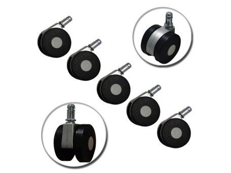 ΑΝΤΑΛΛΑΚΤΙΚΑ  ΣΕΤ 5 ΤΜΧ ΡΟΔΑΚΙΑ SPECIAL ΜΑΥΡΟ-ΑΣΗΜΙ ΓΙΑ ΚΑΡΕΚΛΕΣ ΓΡΑΦΕΙΟΥ HM11742.10