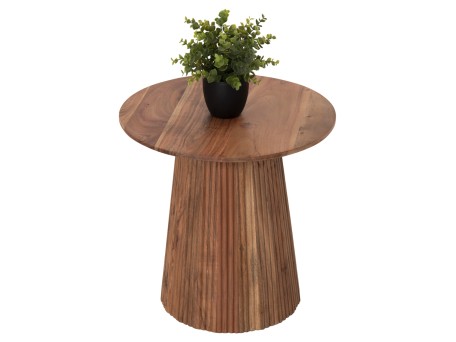 ΒΟΗΘΗΤΙΚΟ ΤΡΑΠΕΖΑΚΙ ΣΤΡΟΓΓΥΛΟ GROOT HM9698 ΜΑΣΙΦ ΑΚΑΚΙΑ- ΦΥΣΙΚΟ Φ45x44Υεκ.