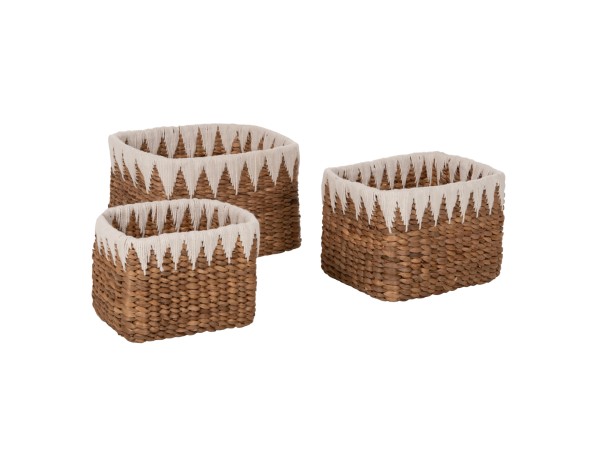 ΚΑΛΑΘΙΑ ΨΑΘΙΝΑ ΤΕΤΡΑΓΩΝΑ HM4296 ΣΕΤ 3- ΦΛΟΙΟΣ ΔΕΝΤΡΟΥ ΜΠΑΝΑΝΑΣ 40x30x25Υεκ.