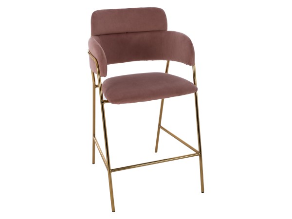 ΣΚΑΜΠΟ ΜΕΣΑΙΟΥ ΥΨΟΥΣ KELSO HM8735.02 ΒΕΛΟΥΔΟ ΣΑΠΙΟ ΜΗΛΟ ΕΠΙΧΡΥΣΟ ΣΚΕΛΕΤΟ 54x58x95Υ εκ.