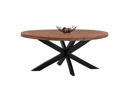 ΤΡΑΠΕΖΙ OVAL 6εκ.ΠΑΧΟΣ ΑΠΟ ΜΑΣΙΦ ΞΥΛΟ MANGO 210Χ100Χ78Υεκ. HM8483