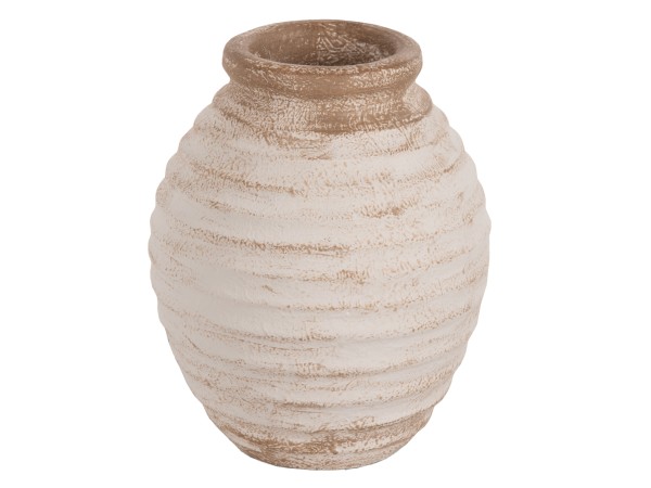 ΔΙΑΚΟΣΜΗΤΙΚΟ ΒΑΖΟ PYDNA HM7940 ΤΕΡΑΚΟΤΑ ΣΕ ANTIQUE ΛΕΥΚΟ ΜΠΕΖ ΧΡΩΜΑ Φ20x25Y εκ.