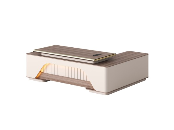 ΓΡΑΦΕΙΟ ΓΩΝΙΑ ΣΕΙΡΑ SUPERON HM2137L ΜΕΛΑΜΙΝΗ ΜΠΕΖ--LED ΦΩΤΙΣΜΟΣ 240x180x76Υεκ.