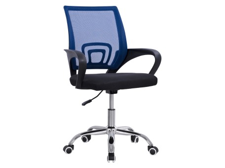 ΚΑΡΕΚΛΑ ΓΡΑΦΕΙΟΥ BRISTONE HM1058.36 ΜΠΛΕ MESH-ΠΟΔΙ ΧΡΩΜΙΟΥ-ΜΑΥΡΑ ΜΠΡΑΤΣΑ 60x51x95Υεκ