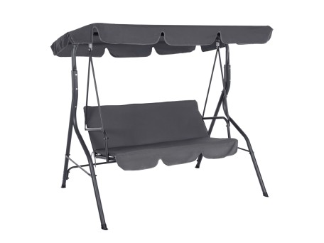 ΚΟΥΝΙΑ 3ΘΕΣΙΑ ΜΕ ΣΚΙΑΣΤΡΟ LIKID HM5979.01 ΜΕΤΑΛΛΙΚΗ ΓΚΡΙ ΧΡΩΜΑ 174x110x159-200Υεκ.