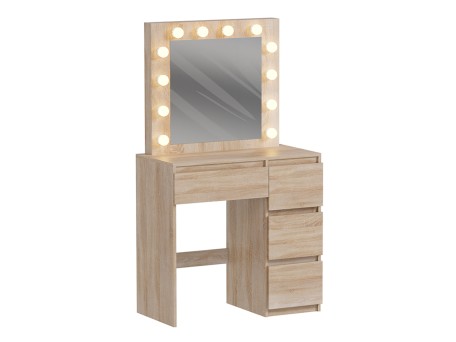 ΤΟΥΑΛΕΤΑ ΜΕ ΦΩΤΙΣΜΟ LED & ΣΥΡΤΑΡΙΑ KEITLIN HM2499.01 ΜΕΛΑΜΙΝΗ ΣΕ SONAMA 80x40x140Υεκ