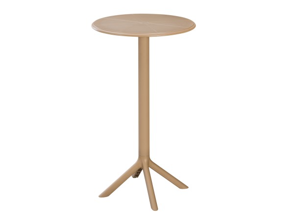 ΤΡΑΠΕΖΙ ΜΠΑΡ ΣΤΡΟΓΓΥΛΟ TERRIN HM6126.14 ΠΟΛΥΠΡΟΠΥΛΕΝΙΟ ΚΑΠΟΥΤΣΙΝΟ Φ61x107Υεκ.