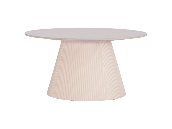 ΤΡΑΠΕΖΙ ΣΑΛΟΝΙΟΥ DUNCAN HM18022.02 ΚΕΡΑΜΙΚΟ TOP-MDF ΒΑΣΗ-ΚΡΕΜ ΛΕΥΚΟ Φ80x41Υεκ.