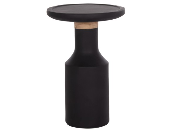 ΒΟΗΘΗΤΙΚΟ ΤΡΑΠΕΖΙ TRED(T) HM18169.01 FIBER CEMENT ΜΑΥΡΟ-ΦΥΣΙΚΟ RATTAN--Φ40x61Υεκ.