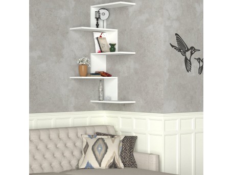 ΕΠΙΤΟΙΧΙΑ ΡΑΦΙΕΡΑ RORY HM8931.11 ΜΕΛΑΜΙΝΗ ΣΕ ΛΕΥΚΟ 22x51,5x109Υ εκ.