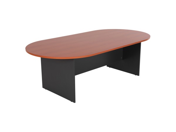 ΓΡΑΦΕΙΟ ΣΥΝΕΔΡΙΑΣΕΩΝ ΟΒΑΛ SIENNA HM2134.03 ΑΝΘΡΑΚΙ ΜΕΛΑΜΙΝΗ-TOP ΚΕΡΑΣΙ 240x120x75Υεκ