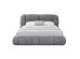 ΚΡΕΒΑΤΙ ΔΙΠΛΟ ΜΕ ΑΠΟΘ.ΧΩΡΟ MALFOY HM730.01 ΓΚΡΙ ΜΠΟΥΚΛΕ ΥΦΑΣΜΑ--ΣΤΡΩΜΑ 160x200εκ