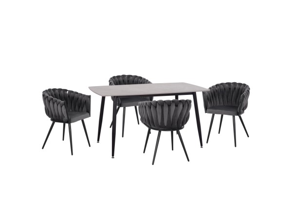 ΣΕΤ ΤΡΑΠΕΖΑΡΙΑΣ 5ΤΜΧ RAVEN HM12116.01 ΚΕΡΑΜΙΚΟ TOP ΓΚΡΙ ΜΑΡΜΑΡΟ--ΓΚΡΙ ΒΕΛΟΥΔΟ