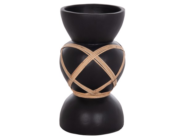 ΔΙΑΚΟΣΜΗΤΙΚΟ ΒΑΖΟ ΔΑΠΕΔΟΥ MAYNARD HM4672.01S FIBER CEMENT ΜΑΥΡΟ-RATTAN Φ27.5x50Υ ΔΙΑΚΟΣΜΗΤΙΚΟ ΒΑΖΟ ΔΑΠΕΔΟΥ MAYNARD HM4672.01S FIBER CEMENT ΜΑΥΡΟ-RATTAN Φ27.5x50Υ