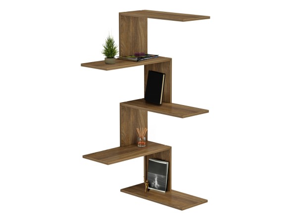 ΕΠΙΤΟΙΧΙΑ ΡΑΦΙΕΡΑ RORY HM8931.12 ΜΕΛΑΜΙΝΗ ΣΕ ΣΚΟΥΡΟ ΦΥΣΙΚΟ 22x51,5x109Υ εκ.