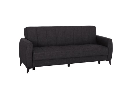 ΚΑΝΑΠΕΣ ΚΡΕΒΑΤΙ ΜΕ ΑΠΟΘ.ΧΩΡΟ TΡΙΘΕΣΙΟΣ NIKKO HM3292.01 ΓΚΡΙ ΥΦΑΣΜΑ 209x76x83Υεκ.