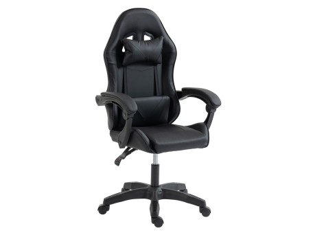 ΚΑΡΕΚΛΑ GAMING STRATUS HM1231.01 ΜΑΥΡΟ PVC--ΜΕ ΜΑΞIΛΑΡΑΚΙΑ ΜΕΣΗΣ/ΚΕΦΑΛΗΣ 62x62x119Υεκ