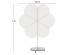 ΟΜΠΡΕΛΑ ΜΕ ΒΑΣΗ ΣΕΙΡΑ CANNOPY (flower) HM21286.02 ΑΛΟΥΜΙΝΙΟ-ΓΡΑΝΙΤΗΣ-ΛΕΥΚΟ 2,38x2,2μ