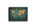 ΠΙΝΑΚΑΣ ΚΑΜΒΑΣ WORLD MAP HM7197.01 100X3X70 εκ.