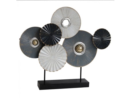 ΕΠΙΤΡΑΠΕΖΙΟ ΜΕΤΑΛΛΙΚΟ ΔΙΑΚΟΣΜΗΤΙΚΟ HM7171 ΓΚΡΙ ΛΕΥΚΟ 65x9x54,5Y εκ.