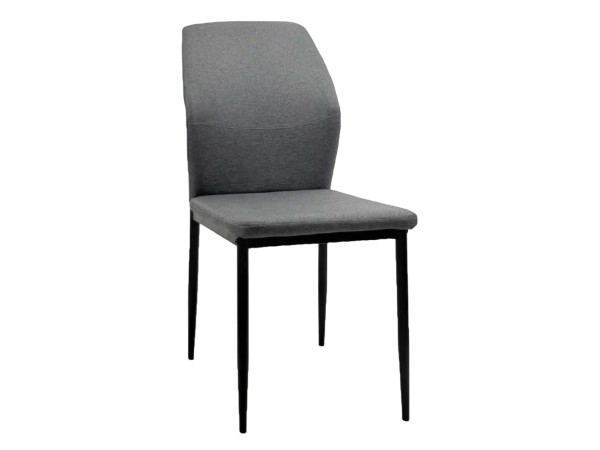 ΚΑΡΕΚΛΑ ΤΡΑΠΕΖΑΡΙΑΣ DIAZ HM18346.01 ΓΚΡΙ ΥΦΑΣΜΑ-ΜΕΤΑΛΛΙΚΑ ΠΟΔΙΑ ΜΑΥΡΑ 41,5x52x87Υεκ.